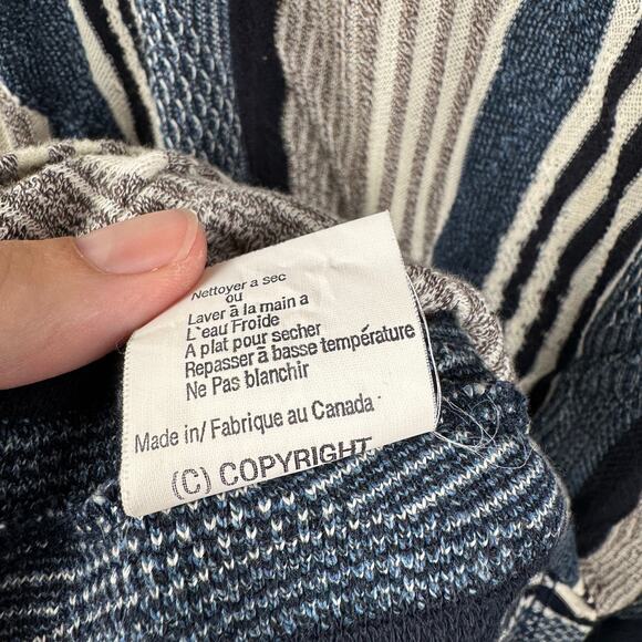 Vintage Tundra Shirt Size 2X Blue Tan 3D Knit Cotton Short Sleeve Polo Canada - Picture 5 of 7